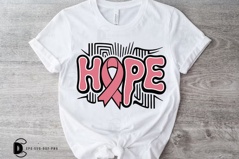 Breast Cancer SVG PNG, Breast Cancer Quote T-shirt Design, Hope SVG FiveStarCrafting 