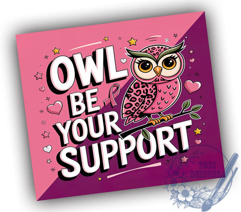Breast Cancer Tumbler, Owl Support Mug, Awareness Cup, 20 oz Sublimation, Pink Ribbon Design, Cancer Support Gift, Breast Cancer Awareness, Inspirational Drinkware Sublimation ToriDesigns 