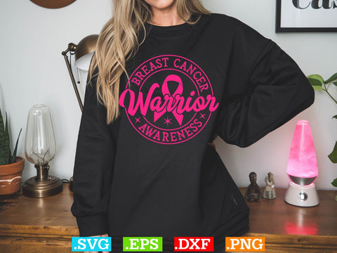 Breast Cancer Warrior Awareness Shirt, Back The Pink Svg, Breast Cancer Png SVG Creativeart88 