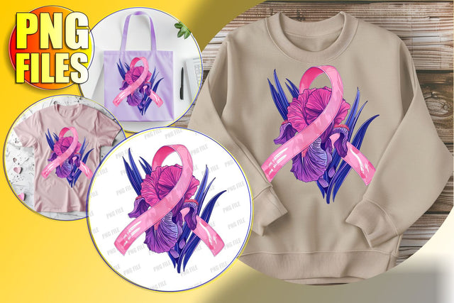 Breast Cancer Watercolor PNG Art Sublimation afrosvg 