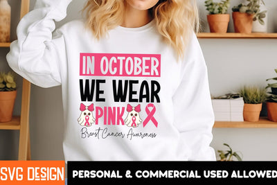 Breast Cancer We Wear Pink Breast Cancer Awareness SVG Design, SVG BlackCatsMedia 