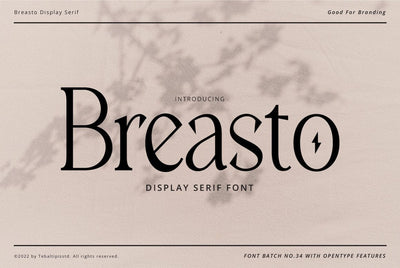 Breasto Display Typeface Font Fadeline Std. 