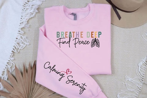 Breathe Deep Find Peace Sleeve SVG Design SVG Designangry 