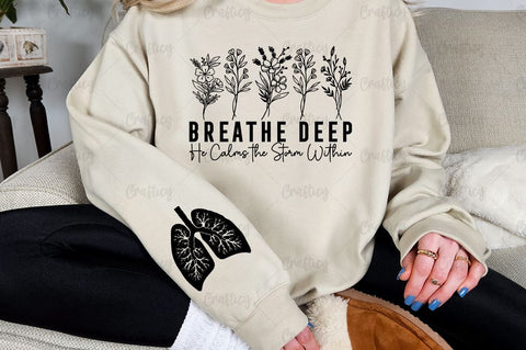 Breathe Deep He Calms the Storm Within Sleeve SVG Design SVG Designangry 