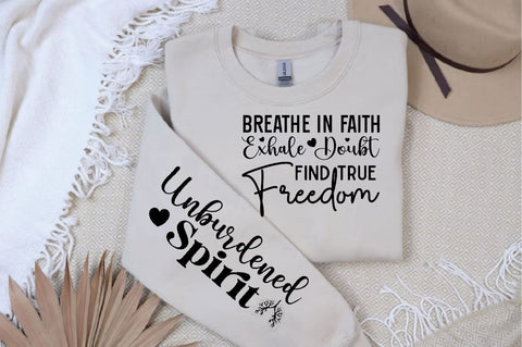 Breathe in Faith Exhale Doubt Sleeve SVG Design, Christian Sleeve SVG, Faith SVG Design, Jesus Sleeve SVG, Religious Sleeve SVG SVG Regulrcrative 
