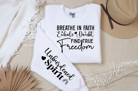 Breathe in Faith Exhale Doubt Sleeve SVG Design, Christian Sleeve SVG, Faith SVG Design, Jesus Sleeve SVG, Religious Sleeve SVG SVG Regulrcrative 