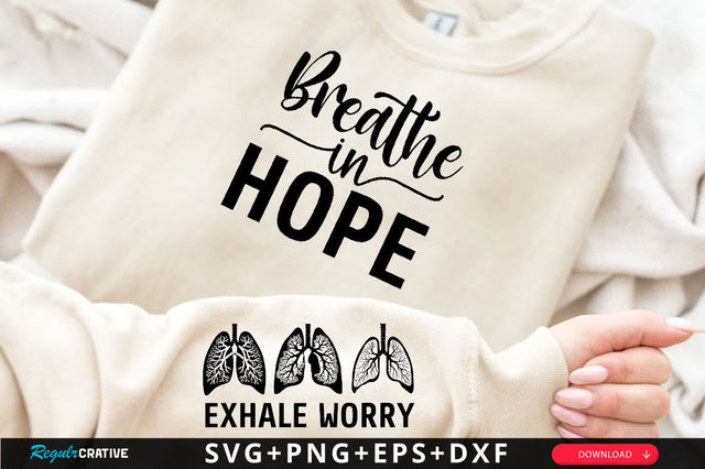 Breathe in Hope Sleeve SVG Design, Christian Sleeve SVG, Faith SVG Design, Jesus Sleeve SVG SVG Regulrcrative 