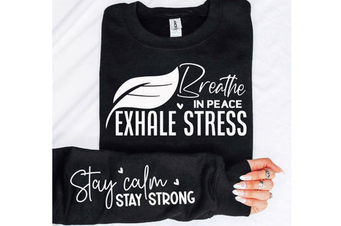 Breathe In Peace Exhale Sleeve SVG, Boho Inspirational SVG, Love Yourself SVG, Positive Quotes SVG Design SVG Regulrcrative 