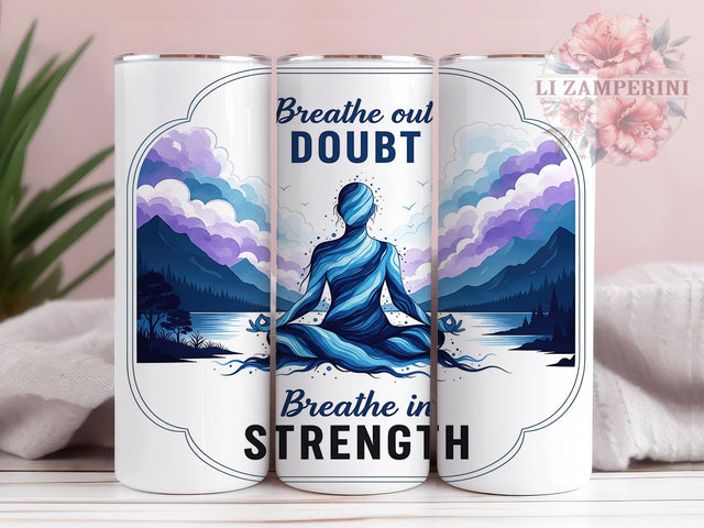 Breathe In Strength Quote Tumbler Wrap, Sublimation Design, Inspirational Quote Wrap, Breathe In Strength, Motivational Tumbler, 20Oz Tumbler, Digital Download Sublimation Li Zamperini 