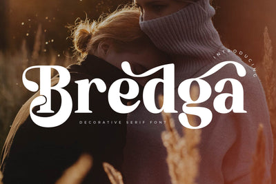 Bredga - Decorative Serif Font Font Letterena Studios 