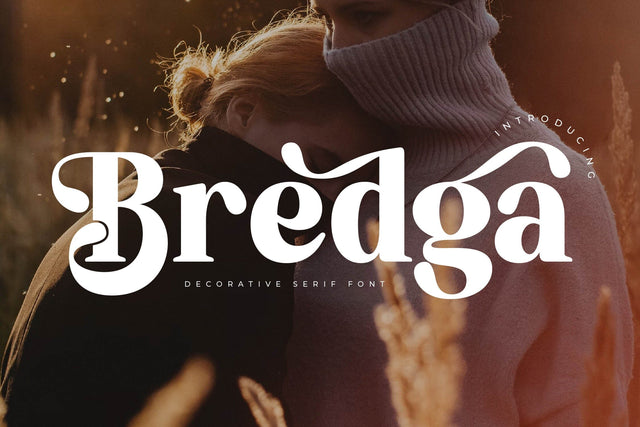 Bredga - Decorative Serif Font Font Letterena Studios 