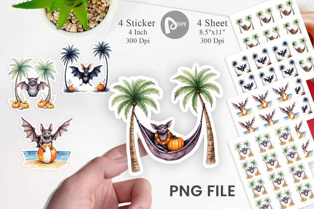 Breezy Bat Nights Sticker Sublimation artnoy 