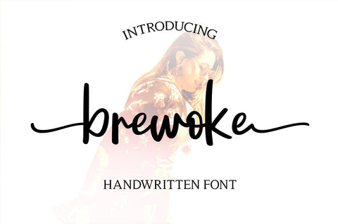 Brewoke – Handwritten Script Font | Modern Brush Lettering Font for Cricut, Wedding & Crafts Font Yuby 