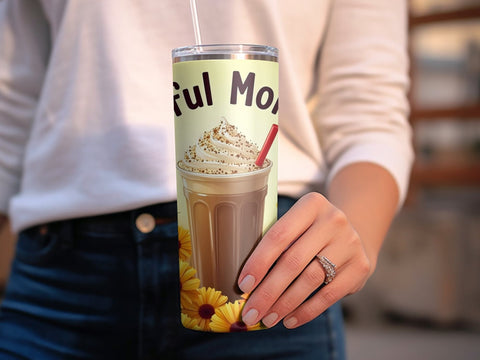 Brewtiful Mornings Tumbler wrap Sublimation PNG Sublimation Luvleigh Digitals 