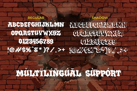 Brick Howl | 3D Wild Graffiti Style with Shadow Power Font Mozzatype 