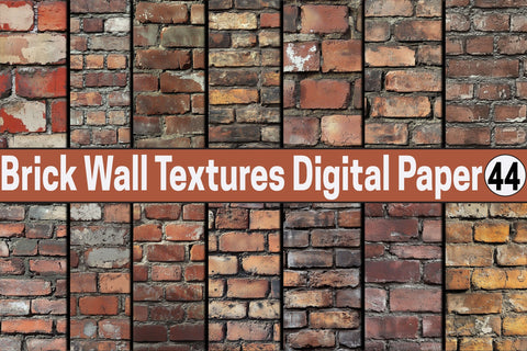 Brick Wall Textures Digital Paper Digital Pattern SVGArt 