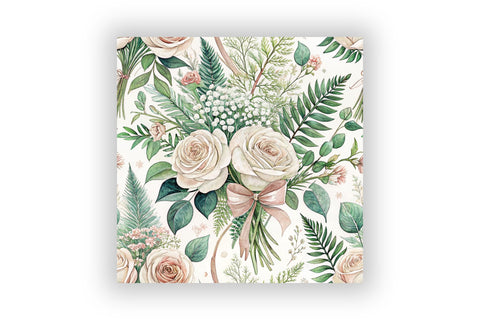Bridal Botanical Digital Paper Pack, Seamless Watercolor Floral Bundle Pack, Printable Scrapbook Paper, Eucalyptus Wedding Design Collection Digital Pattern FloridPrintables 