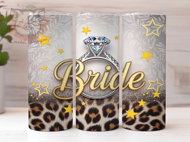 Bridal Party Wedding Tumbler Wrap, Bridal Party Cup, Diamond Ring Design, Future Bride Tumbler, Engagement Gift Art, Bride To Be Gift, Wedding Planning Cup Sublimation Lara' s Designs 