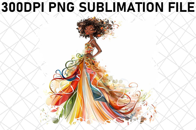 Bridal Romance: Watercolor Marriage PNG Sublimation afrosvg 