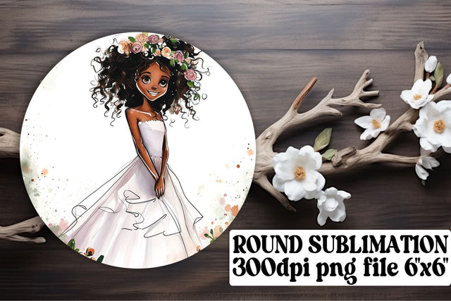 Bride and Groom Circle Keychain Set Sublimation afrosvg 