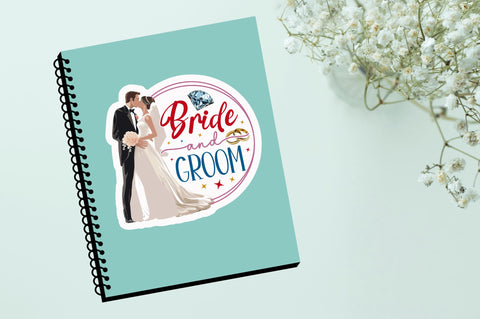 Bride and groom Sticker Design Sublimation Regulrcrative 