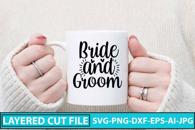 Bride and Groom SVG Design SVG Syaman 