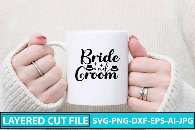 Bride And Groom SVG Design SVG Syaman 