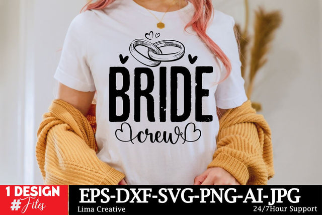 Bride Crew SVG Cut File, Wedding SVG DEsign SVG Insomnia Std 