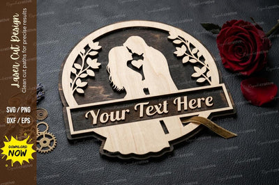 Bride Groom Frame laser Cut svg Cutting file SVG Regulrcrative 