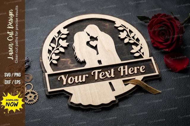 Bride Groom Frame laser Cut svg Cutting file SVG Regulrcrative 