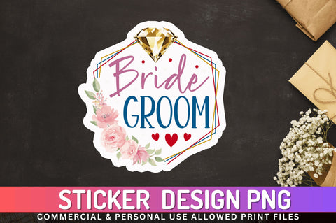 Bride groom Sticker Design Sublimation Regulrcrative 