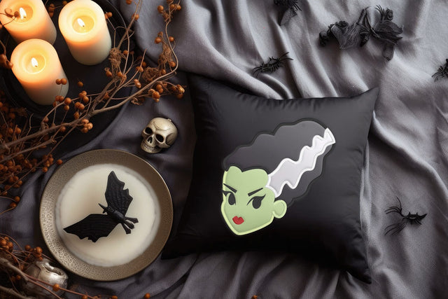 Bride of Frankenstein Face Halloween Applique Embroidery Embroidery/Applique DESIGNS Designed by Geeks 