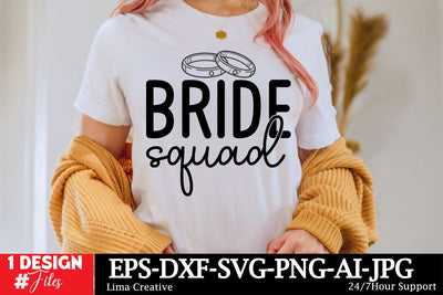 Bride Squad SVG Cut File, Wedding SVG Design SVG Insomnia Std 