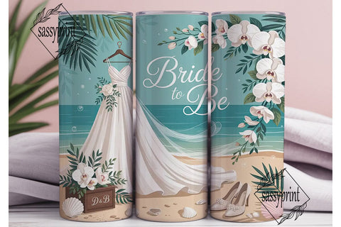 Bride To Be Beach Wedding 20oz Tumbler Sublimation sassyprint 