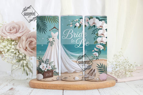 Bride To Be Beach Wedding 20oz Tumbler Sublimation sassyprint 