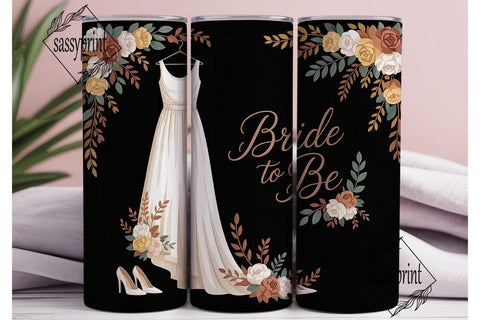 Bride To Be Floral 20oz Tumbler Wrap Sublimation sassyprint 