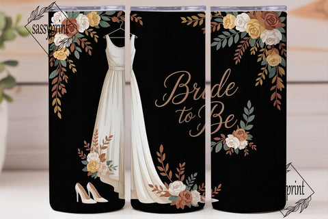 Bride To Be Floral 20oz Tumbler Wrap Sublimation sassyprint 