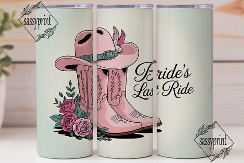 Bride's Last Ride 20oz Tumbler Wrap Sublimation sassyprint 