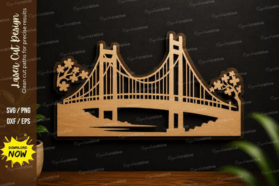 Bridge Landscape Laser Cut SVG Design SVG Regulrcrative 