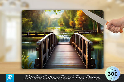 Bridge On A River Cutting Board Sublimation Regulrcrative 