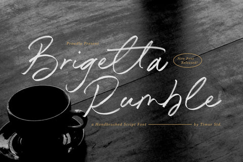 Brigetta Rumble - Handbrushed Script Font Font Timur type 
