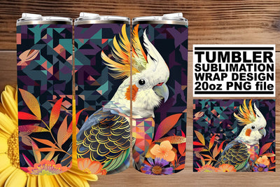 Bright and Cheerful Birdy Tumbler Wrap - 20oz Sublimation Sublimation afrosvg 
