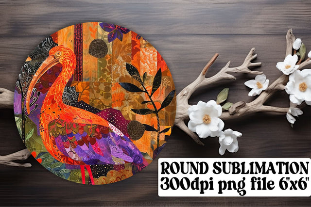 Bright Bird Sublimation Circle Accessories Sublimation afrosvg 