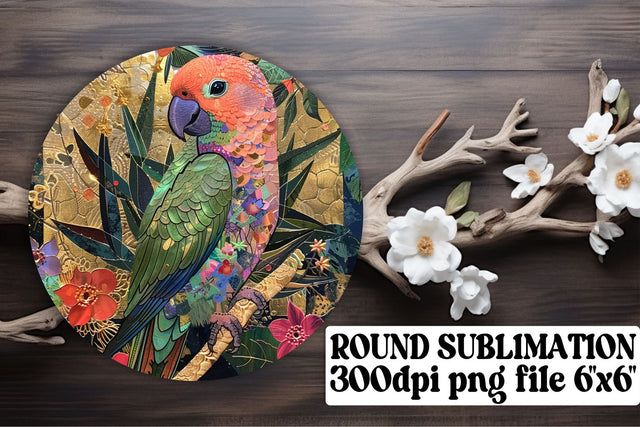 Bright Bird Sublimation Circle Accessories Sublimation afrosvg 