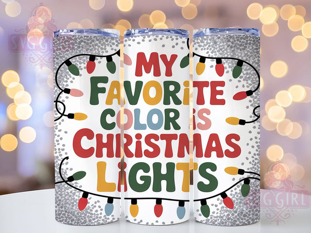 Bright Christmas Lights Tumbler, Favorite Color Wrap, Holiday Lights Sublimation, 20oz Christmas Tumbler, Festive Lights Art, Seasonal Holiday Mug, Bright Christmas Cup Sublimation SvggirlplusArt 