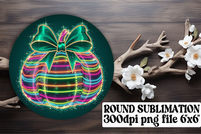 Bright circle designs for keychains, perfect for sublimation! , Neon Fall Sublimation afrosvg 