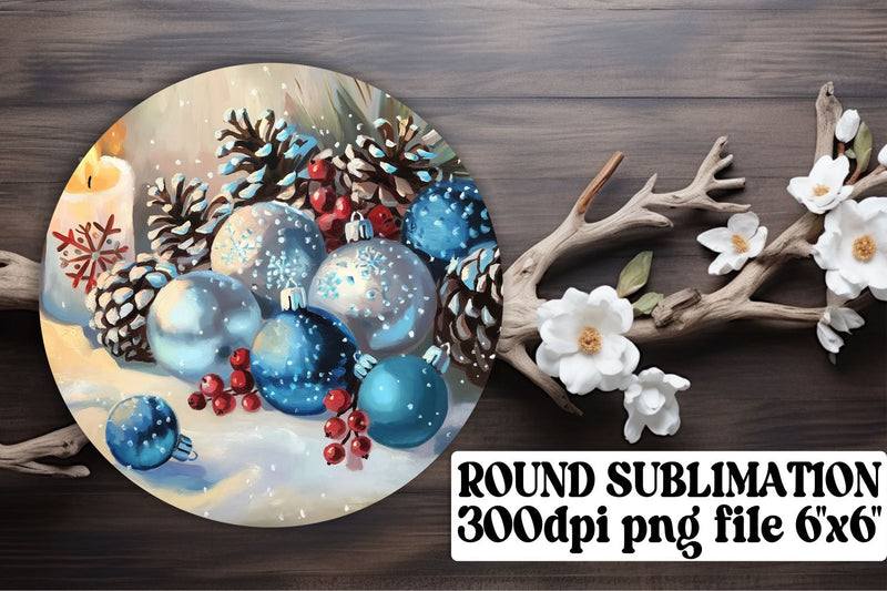 Bright circle designs, ready for custom keychain projects! , Christmas Sublimation afrosvg 