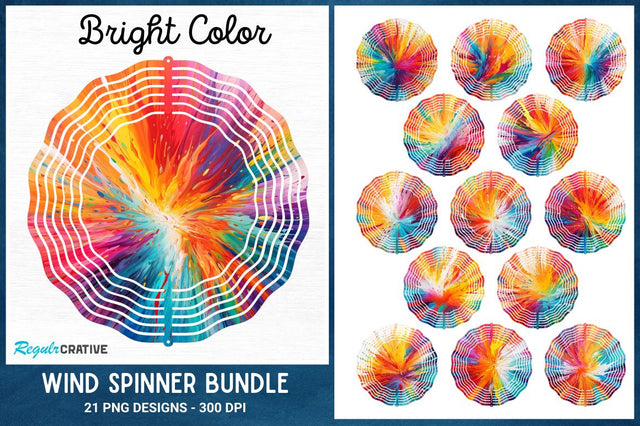 Bright Color Wind Spinner Sublimation Bundle Sublimation Regulrcrative 