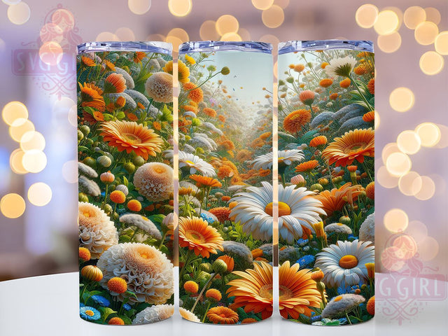 Bright Floral Daisy Tumbler Wrap, Colorful Daisy Tumbler, Floral Tumbler, 20oz Tumbler Design, Spring Flowers Drinkware, Daisy Lover Gift, Bright Floral Decor, Sublimation Flower Design Sublimation SvggirlplusArt 