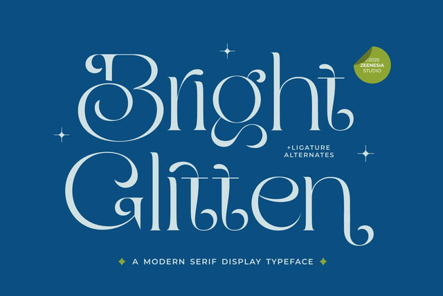 Bright Glitten Font Zeenesia Std 